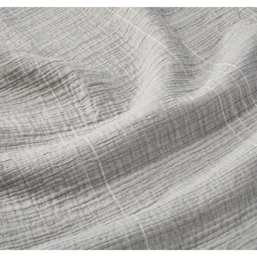 Full/Queen Microstripe Matelassé Coverlet Jet Gray - Hearth & Hand with Magnolia